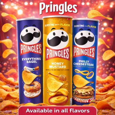 American Pringles Flavours 158g – stacked potato crisps