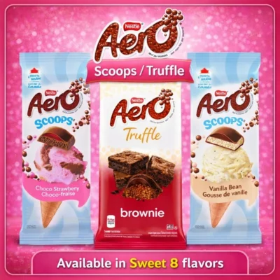 Aero Chocolate Bars 105g – milk chocolate with bubbles